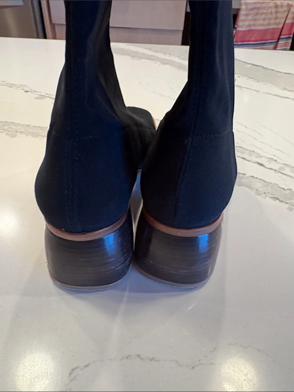 Paloma Wool Black Over-the-Knee Stretch Sock Boots